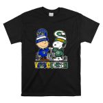 Mashup Snoopy And Charlie Brown Wisconsin Sports Brewers X Packers Skyline T Shirt 6