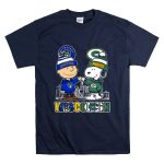 Mashup Snoopy And Charlie Brown Wisconsin Sports Brewers X Packers Skyline T Shirt 7