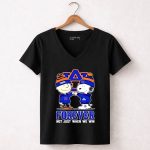 Mashup Snoopy Charlie Brown Auburn Tigers forever not just when we win 7 Womens V Neck.jpg