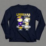 Mashup Snoopy Fist Bump Charlie Brown LSU On Saturdays And Saints On Sundays 6 Long Sleeves 1.jpg