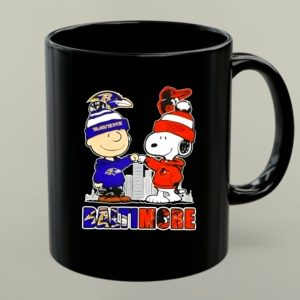 Mashup Snoopy X Charlie Brown Baltimore Sports Ravens X Orioles Skyline 1 mug.jpg