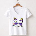 Mashup Snoopy and Bluey Fist Bump LSU Tigers 5 Womens V Neck 1.jpg