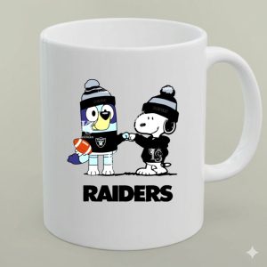 Mashup Snoopy and Bluey Las Vegas Raiders Football 1 mug.jpg