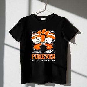 Mashup Snoopy and Charlie Brown Clemson Tigers Forever Not Just When We Win 1 T Shirt.jpg