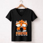 Mashup Snoopy and Charlie Brown Clemson Tigers Forever Not Just When We Win 7 Womens V Neck.jpg