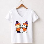 Mashup Snoopy and Charlie Brown Fist Bump Wear Clemson Tigers 5 Womens V Neck.jpg