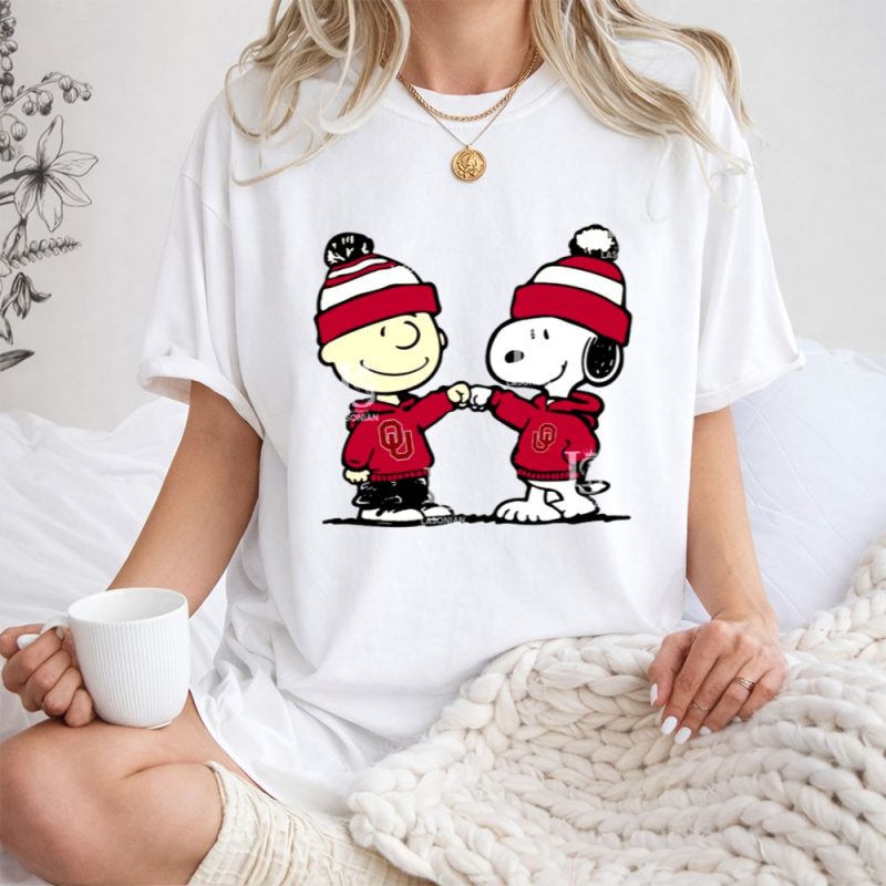 Mashup Snoopy And Charlie Brown Fist Bump Wear Clothing Oklahoma Sooners 1 T Shirt.jpg