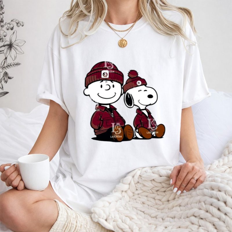 Mashup Snoopy And Charlie Brown Wear Clothing Florida State Seminoles 1 T Shirt.jpg