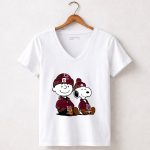 Mashup Snoopy and Charlie Brown Wear Clothing Florida State Seminoles 5 Womens V Neck.jpg