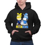 Mashup Snoopy and Charlie Brown x Michigan sports Lions and Wolverines 2 Hoodie.jpg