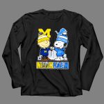 Mashup Snoopy and Charlie Brown x Michigan sports Lions and Wolverines 4 Long Sleeves.jpg