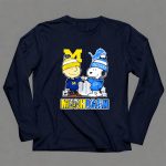 Mashup Snoopy and Charlie Brown x Michigan sports Lions and Wolverines 6 Long Sleeves.jpg