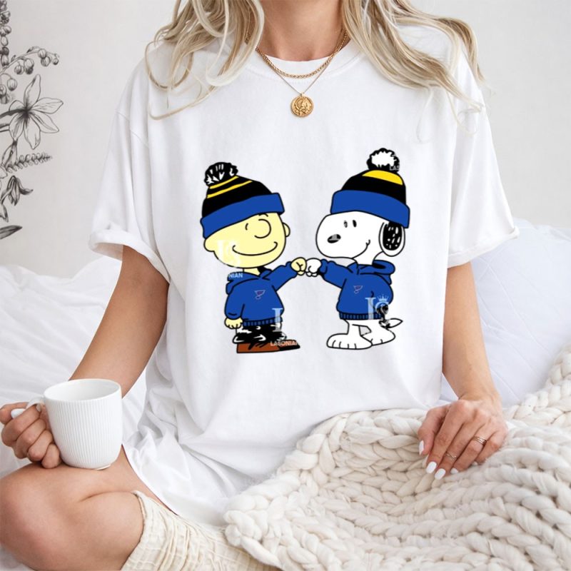 Mashup St Louis Blues Snoopy And Charlie Brown Fist Bump 1 T Shirt.jpg