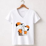 Mashup Texas Longhorns Charlie Brown and Snoopy Champions 5 Womens V Neck.jpg