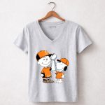 Mashup Texas Longhorns Charlie Brown and Snoopy Champions 7 Womens V Neck.jpg