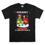Merry 49ers Christmas Snoopy Peanuts Caroling Tree T Shirt 6