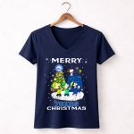 Merry 76ers Christmas Philadelphia Snoopy Fans 5 Womens V Neck