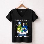 Merry 76ers Christmas Philadelphia Snoopy Fans 7 Womens V Neck