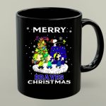 Merry Braves Christmas Featuring Snoopy and Peanuts Characters with Atlanta Braves 1 mug.jpg