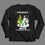 Merry Brooklyn Nets Christmas Snoopy Fans Peanuts Christmas Tree 4 Long Sleeves