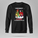 Merry Calgary Flames Christmas Snoopy Peanuts Tree 9 Sweatshirt.jpg