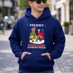 Merry Carolina Hurricanes Christmas Snoopy Peanuts Characters Caroling Winter Scene 8 Hoodie.jpg