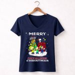 Merry Cavaliers Christmas Cleveland Snoopy Cavaliers 5 Womens V Neck