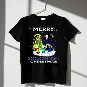 Merry Chargers Christmas Los Angeles Snoopy Peanuts 1 T Shirt