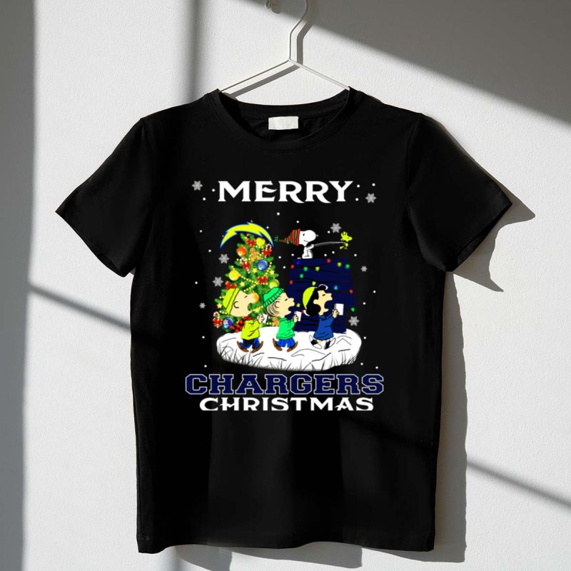 Merry Chargers Christmas Los Angeles Snoopy Peanuts 1 T Shirt