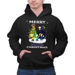 Merry Chicago Bears Christmas With Snoopy And Friends 2 Hoodie