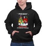 Merry Christmas Los Angeles Angels Snoopy Woodstock Charlie Brown Lucy Linus Fans 2 Hoodie.jpg