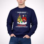 Merry Christmas Los Angeles Angels Snoopy Woodstock Charlie Brown Lucy Linus Fans 3 Sweatshirt.jpg