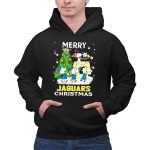 Merry Christmas Peanuts Characters Jacksonville Jaguars Snoopy Woodstock 2 Hoodie