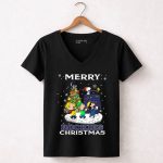 Merry Colorado Rockies Christmas with Snoopy and Friends Peanuts 7 Womens V Neck.jpg