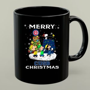 Merry Cubs Christmas Peanuts Characters And Snoopy Lights 1 mug.jpg