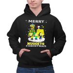 Merry Denver Nuggets Christmas Peanuts Characters And Snoopy Decorate Tree 2 Hoodie