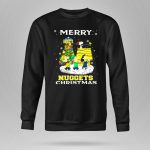 Merry Denver Nuggets Christmas Peanuts Characters And Snoopy Decorate Tree 9 Sweatshirt