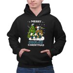 Merry Eagles Christmas Philadelphia Peanuts Christmas Tree Snoopy Woodstock 2 Hoodie
