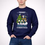 Merry Eagles Christmas Philadelphia Peanuts Christmas Tree Snoopy Woodstock 3 Sweatshirt