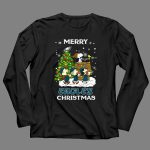 Merry Eagles Christmas Philadelphia Peanuts Christmas Tree Snoopy Woodstock 4 Long Sleeves