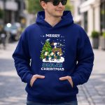 Merry Eagles Christmas Philadelphia Peanuts Christmas Tree Snoopy Woodstock 8 Hoodie