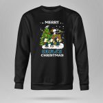 Merry Eagles Christmas Philadelphia Peanuts Christmas Tree Snoopy Woodstock 9 Sweatshirt