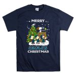 Merry Eagles Christmas Philadelphia Peanuts Christmas Tree Snoopy Woodstock T Shirt 7