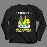 Merry Golden State Warriors Christmas Snoopy Charlie Brown Tree 4 Long Sleeves