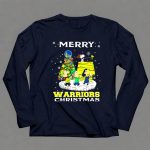 Merry Golden State Warriors Christmas Snoopy Charlie Brown Tree 6 Long Sleeves