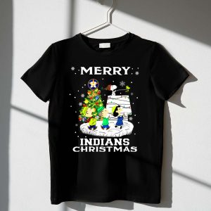 Merry Houston Astros Indians Christmas For Snoopy Fans Shirt
