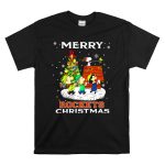 Merry Houston Rockets Christmas Snoopy Friends Peanuts Holiday Tree T Shirt 6