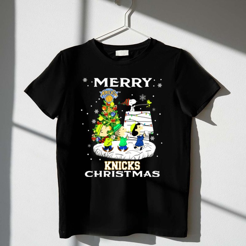Merry Knicks Christmas New York Snoopy Fans 1 T Shirt