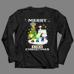 Merry Knicks Christmas New York Snoopy Fans 4 Long Sleeves