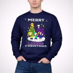 Merry Lakers Christmas Snoopy Peanuts Tree Festive Scene 3 Sweatshirt